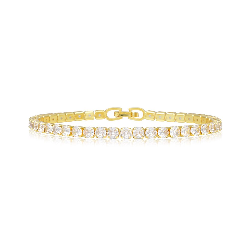 Gold tennis bracelet